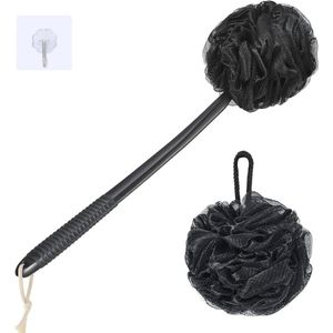 Douchespons met 42 cm Antislip Handgreep – Set Badspons en Peeling Spons voor Zachte Reiniging