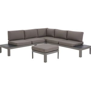 Beliani FERENTINO - Loungeset voor 5 - Grijs - Aluminium