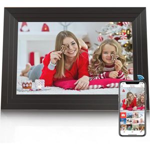 Digitale fotolijst 10,1 inch met WiFi en HD IPS-touchscreen - 32 GB geheugen en automatische beeldrotatie