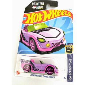 HOT WHEELS MONSTER HIGH GHOUL MOBILE PURPER PINK 3/250 1:64 HW SCREEN TIME 1/10