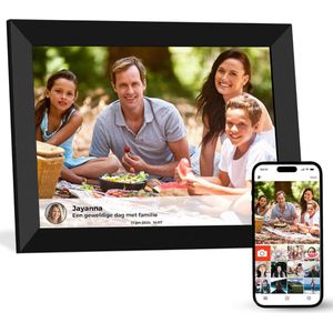 DailySupplies® Digitale Fotolijst met Wifi - Fotolijsten - Frameo App - HD Kwaliteit - Zwart