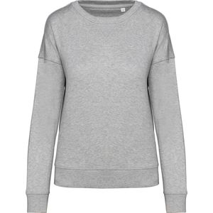 Biologische oversized damessweater 'Tencel' lange mouwen Moon Grey Heather - M