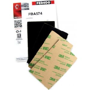 Ferodo - FBA574 - Anti-geluid Plakplaat - Voor Motorfiets Remklauw - 95mm x 60mm x 0.6mm