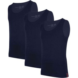 Undiemeister Onderhemd Heren - Tanktop - 3-Pack - Storm Cloud (Blauw) - Mellowood Tencel - Ronde Hals - Slim fit - Maat XXXL
