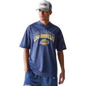 New Era Nba Arch Mesh Los Angeles Lakers T-shirt Met Korte Mouwen Blauw L Man