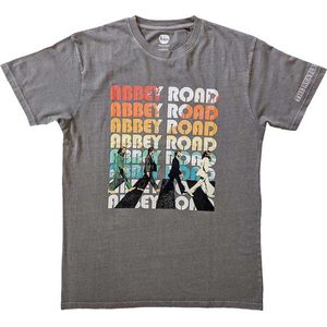 The Beatles - Abbey Stacked Heren T-shirt - 2XL - Grijs