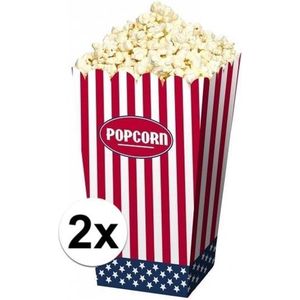 8x Popcorn bakjes USA