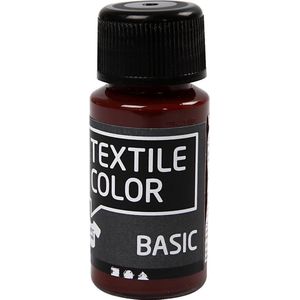 Textielverf - Kledingverf - Bruin - Basic - Textile Color - Creotime - 50 ml