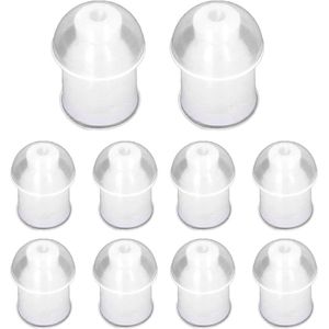 Allecto plus - 10 Stuks Zachte Siliconen Oordopjes voor Walkie Talkie Headset met Luchtslang - Vervangende Oortelefoon Oordopjes - HYT Compatibel