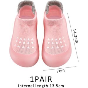 Brenzoos - Kruipschoenen en Sokken voor Baby Buiten | Meisjes Babyschoenen met Zachte Zolen | Roze | Maat 22/23 EU