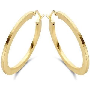 Casa Jewelry Oorringen Gomma Satin - Zilver - Goud Verguld