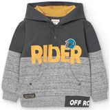 Boboli - Fleece Hoodie - Donkergrijs - 8 Jaar - Jongens