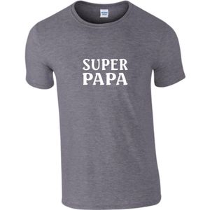 SUPER PAPA Verjaardag - Vaderdag Heren T-shirt - SMALL