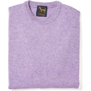 Osborne Knitwear Trui met ronde hals - Sweater heren in Lamswol - Pullover Heren - Dahlia - M