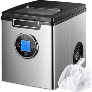 Bolt Edge IJsblokjesmachine - 2,5L - Timer Functie - 15kg/24u - 9 Blokjes/6min - PRO