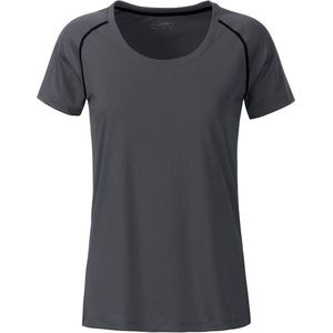 James and Nicholson Dames/Dames Sport T-Shirt (Titan Grijs/Zwart)