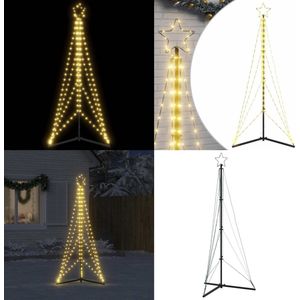vidaXL LED-kerstboom 363 LEDs warm wit 182 cm - LED-kerstboom - LED-kerstbomen - Kerstverlichting - LED-kerstverlichting