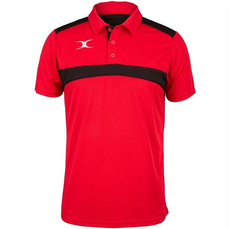 Gilbert - Photon Polo Jnr - Sportshirt - Rood/Zwart