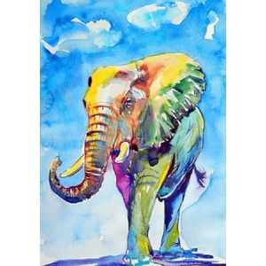 Diamond Painting WATERCOLOR ELEPHANT 40 x 50 cm - MONA LISA