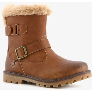 Blue Box gevoerde meisjes biker boots cognac - Maat 23