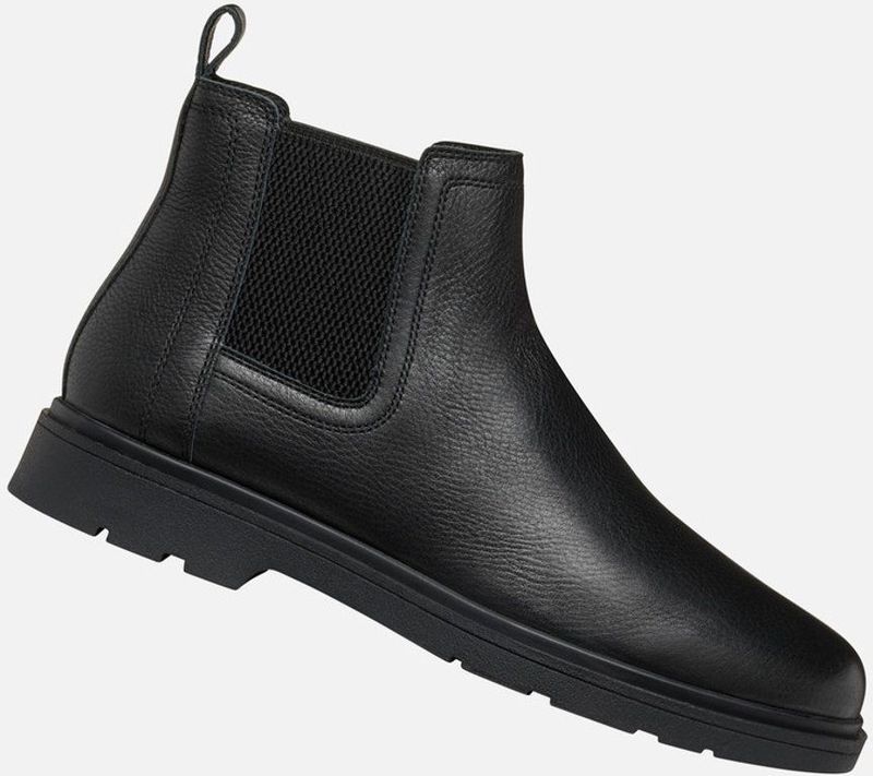 Geox - Spherica EC1 C - Enkellaarsjes - Zwart - Leer