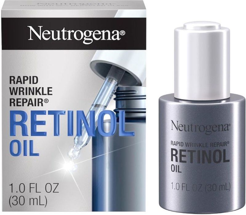Neutrogena Rapid Wrinkle Repair Retinol Face Oil, Daily Anti-Aging Face Serum to Fight Fine Lines, Deep Wrinkles, & Dark Spots 30ml