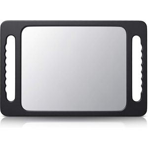 Onbreekbare handspiegel met twee handgrepen - Groot handzaam knipontwerp voor haar- en schoonheidssalons - Duurzame handspiegel voor kapperszaken - Lichtgewicht knipspiegel met twee handgrepen