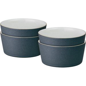 Denby | Impression Charcoal Rijstkom Recht set van 4