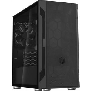Micro-ATX Computer Case met Gehard Glas en 120mm Ventilator