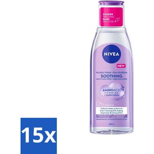 15 x NIVEA - Micellair Water - Gevoelige Huid - Anti-Restant - Verwijdert Waterbestendige Make-up - 200 ml - Anti-residu - Parfumvrij - 3-in-1 Reiniging