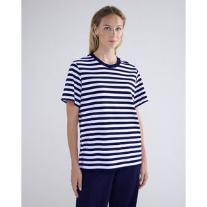 Summum - Shirt Donkerblauw Summum Short Sleeve Top Classic Cotton Tee T-shirts Donkerblauw Lyon-30645