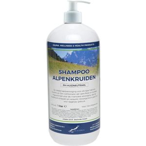 Shampoo Alpenkruiden - 1 liter met witte pomp - Haarverzorging