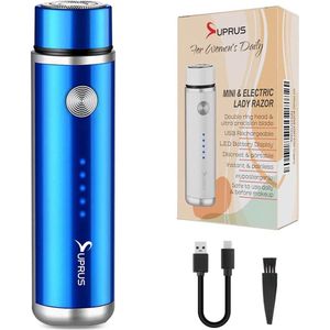 Elektrisch scheerapparaat voor dames, draadloos en oplaadbaar via USB, ideaal voor gezicht, baard, snor, benen en bikini