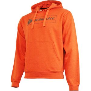 Donnay sweater met capuchon David - groot logo - Sporttrui - Burned Orange- Maat XXL