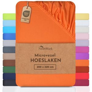 Microvezel hoeslaken hoeslaken in vele maten en kleuren, 200x220cm terracotta