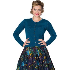 Dancing Days - PIONTELLE KNIT Cardigan - 4XL - Blauw