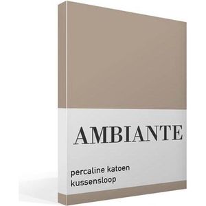 Ambiante Percaline Kussenslopen - 60x70 cm - set van 2 - Taupe