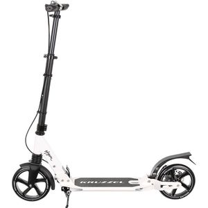 Kruzzel Hyperion City Scooter - Step voor volwassenen - Opvouwbaar - Vering - Schijf rem - 100kg - Autoped - Grote wielen - Wit
