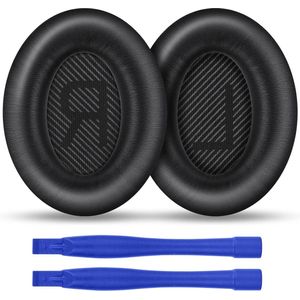 Vervangende oorkussens compatibel met Bose QuietComfort 35 (QC35) - zwart traagschuim oorkussens