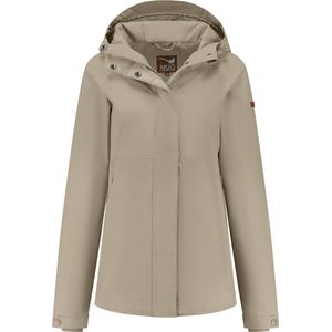 MGO Skylar - Waterdichte jas dames - Regen jacket vrouwen - Taupe - Maat XL