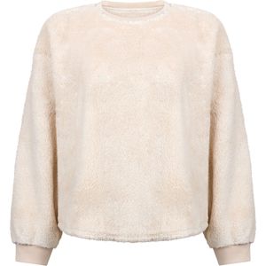 Hunkemöller Top met lange mouwen Fluffy Fleece Beige S