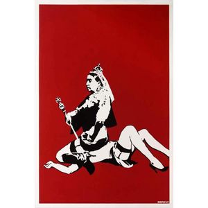 BANKSY Queen Vic Canvas Print