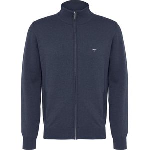 Fynch-Hatton Vest Donkerblauw Rits Sluiting 100% Katoen Regular Fit - XL