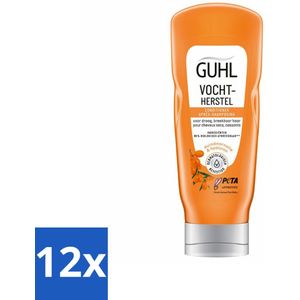 12 x Guhl - Crème Conditioner - Vochtbalans - 200 ml - Intensieve Hydratatie - Droge Haren - Vochtbalans - Conditioner - Tarwekiem-olie