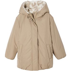 Vertbaudet - Donsjack - Luipaard - Omkeerbaar - Met Capuchon - Voor Meisjes