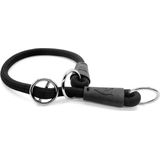 Morso - Half Slip Halsband Hond Soft Rope Gerecycled Black Zwart