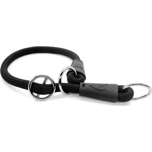 Morso - Half Slip Halsband Hond Soft Rope Gerecycled Black Zwart