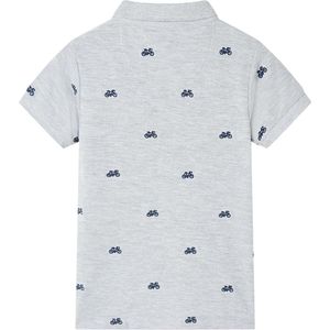 Kinderpoloshirt - Maat 116 - Grijs - Fietsenontwerp