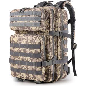 FASSIONA Militaire Rugzak - Tactical Backpack - Tactische Wandelrugzak - 35L - Legergroen Camouflage