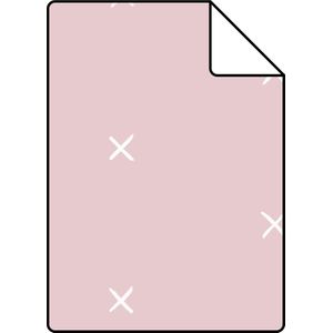 Proefstaal ESTAhome behang grafisch motief roze - 26,5 x 21 cm - 139069-S